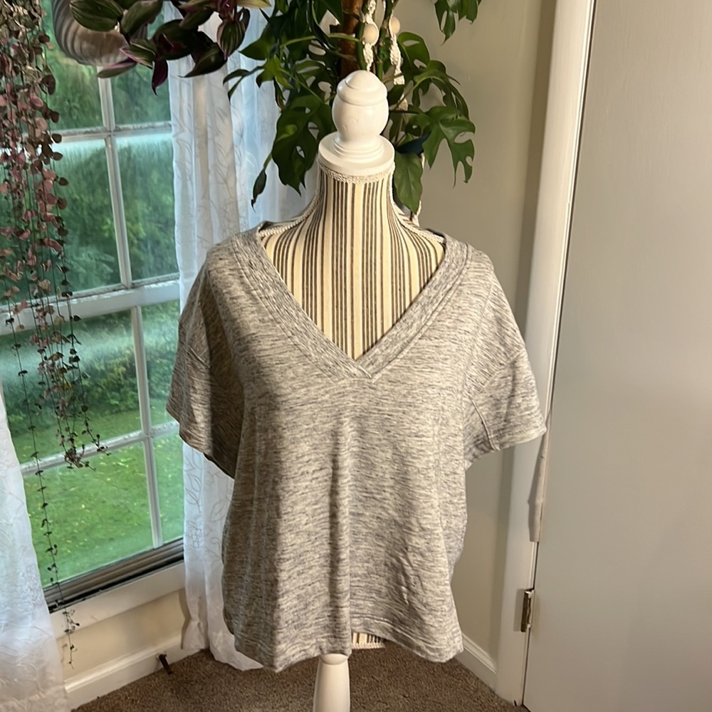 Athleta Cropped Fleece Grey - Size Large